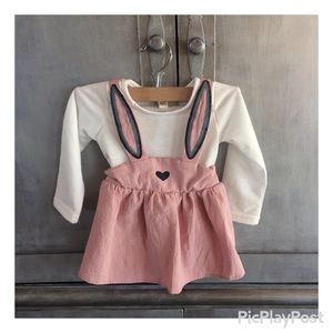 Toddler Bunny Tunic  Dress Set, Cotton 3-4 Y NWOT